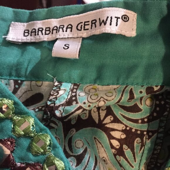 BARBARA GERWIT EMBELLISHED TALL BLOUSES SIZE S - Picture 7 of 7